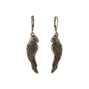 1928 Jewelry Neotropic Exotic Parrot Grey Drop Earrings