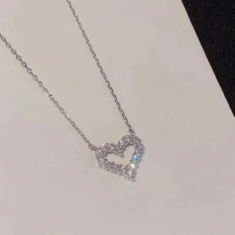 9 Pcs Simple Choker Necklaces for Women Fashion Love Heart Star Pendant Jewelry Gift