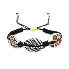 Adjustable Animal Print Shell Bracelets