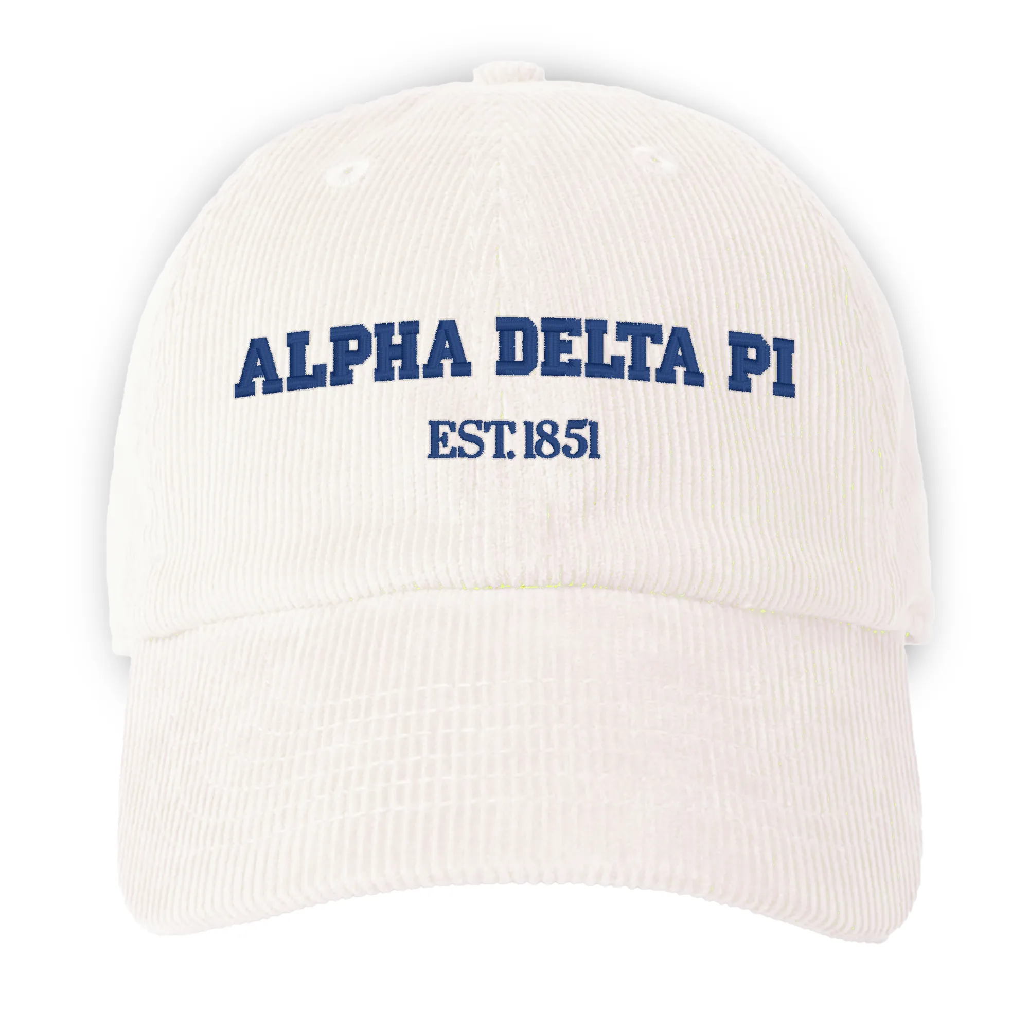 Alpha Delta Pi Embroidered Embroidered Corduroy Hat