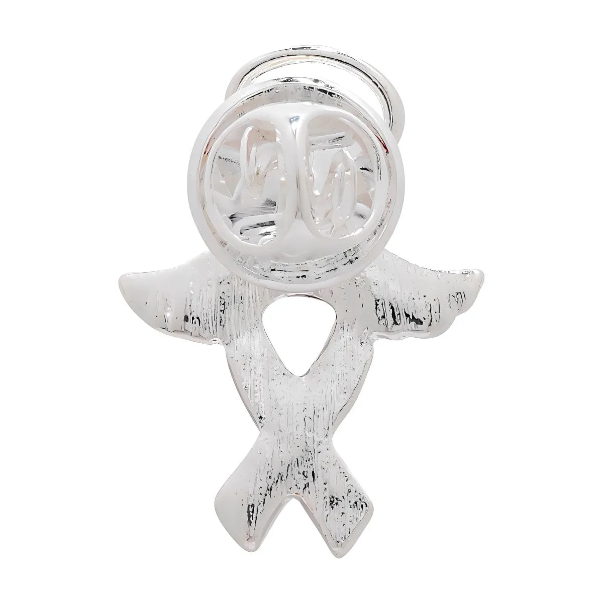 Angel Dark Blue Ribbon Awareness Pins