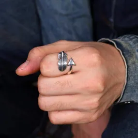 Arrow Feather Rings For Women Statement Ring Jewelry