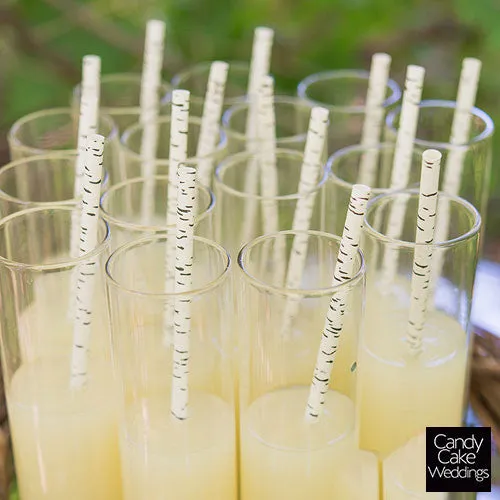 Birch Bark Print Paper Straws (pack of 25)
