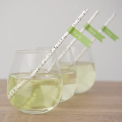 Birch Bark Print Paper Straws (pack of 25)