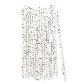 Birch Bark Print Paper Straws (pack of 25)