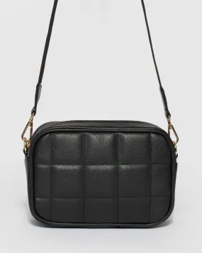 Black Amy Quilted Crossbody Bag