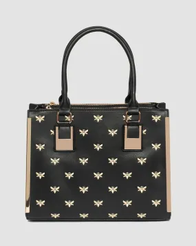 Black Fabiana Embroidered Tote Bag