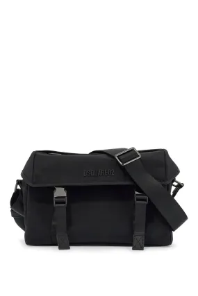 BLACK SHOULDER BAG IN POLYAMIDE WITH SPACIOUS COMPARTMENT