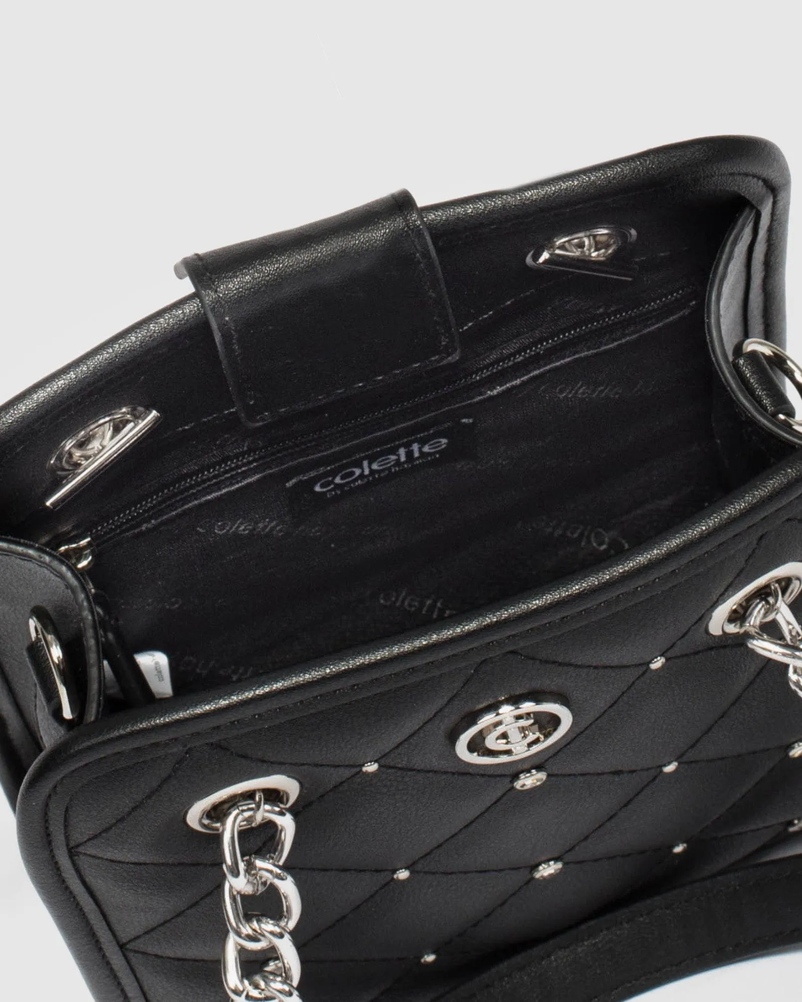 Black Tadda Stud Tote Bag