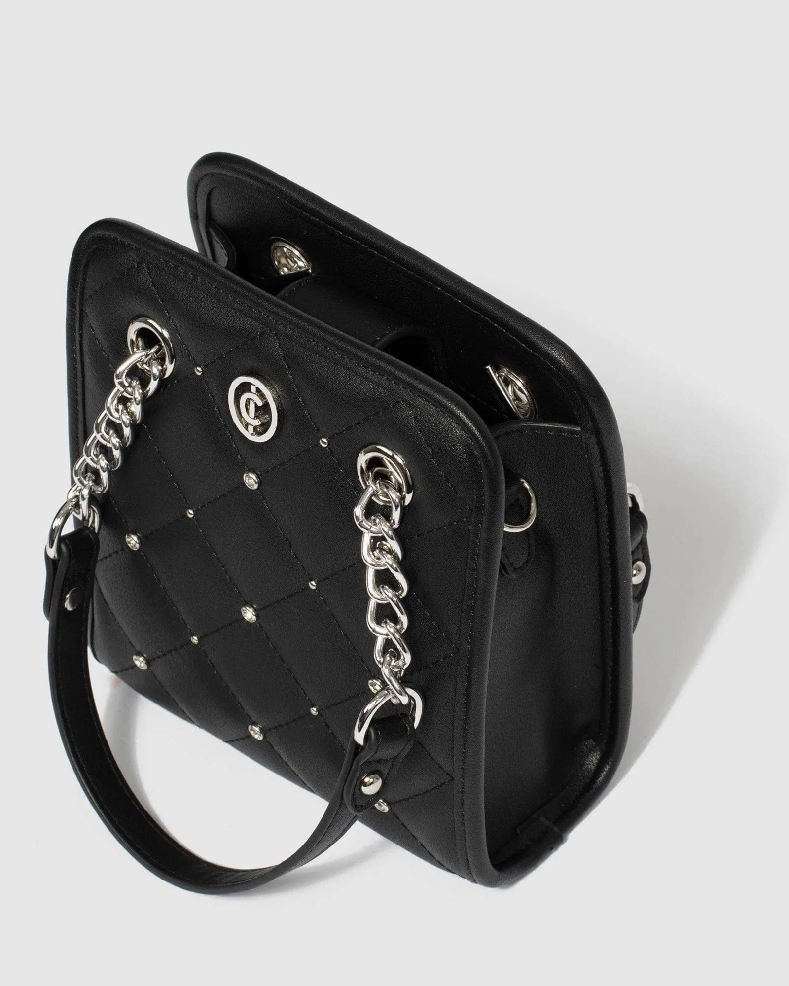 Black Tadda Stud Tote Bag