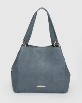 Blue Mary Slouch Tote Bag