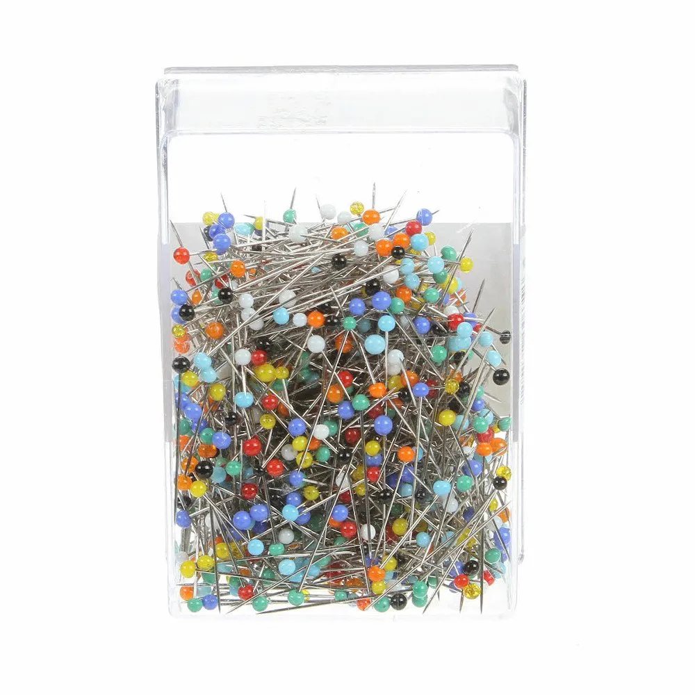 Bohin, 1-1/4" Quilting Glass Head Pin, Size 20, 1000 ct