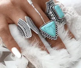 Boho 3 piece ring set