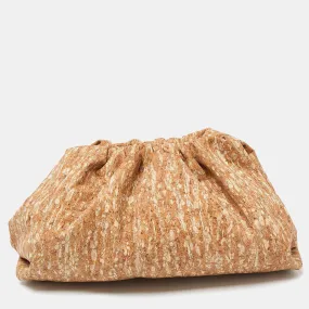 BOTTEGA VENETA Beige Leather The Cork Pouch Clutch