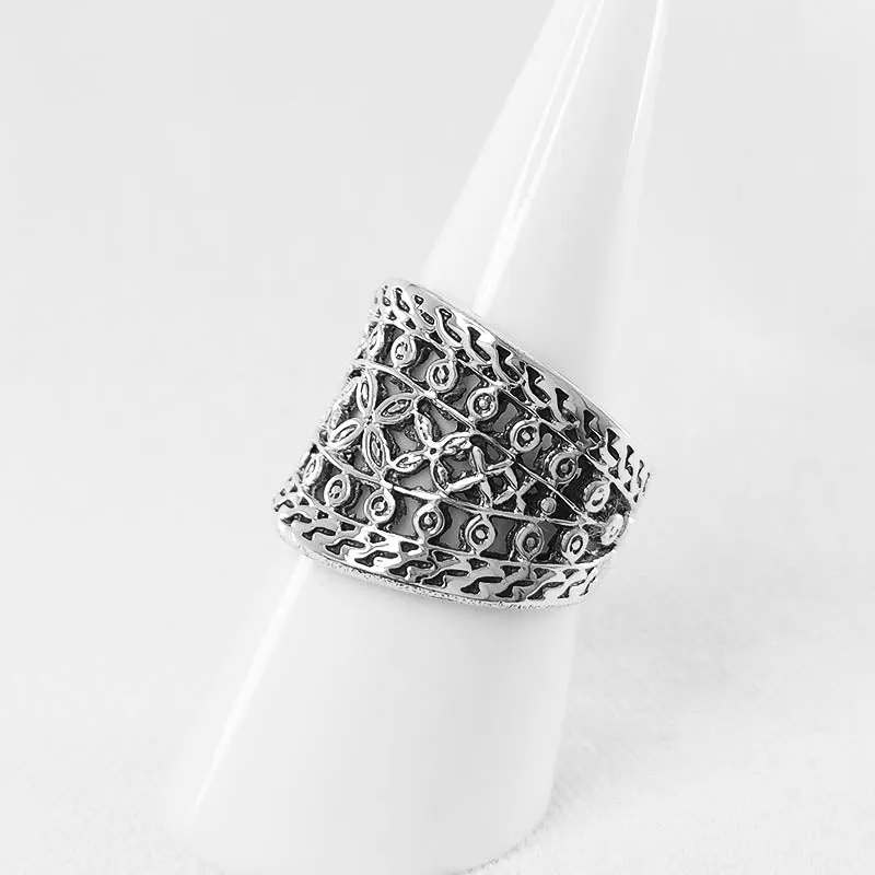Broad Ornamental Filigree Ring