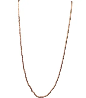 Brushed Rose Gold Tube Necklace