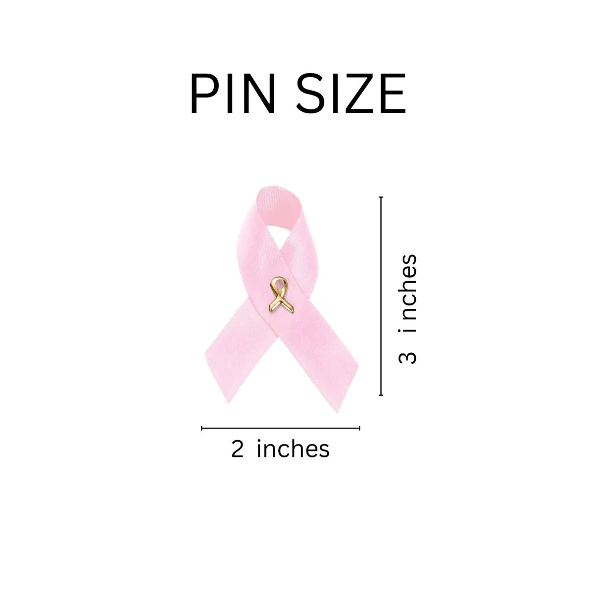 Bulk Satin Breast Cancer Awareness Ribbon Pins