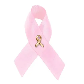 Bulk Satin Breast Cancer Awareness Ribbon Pins