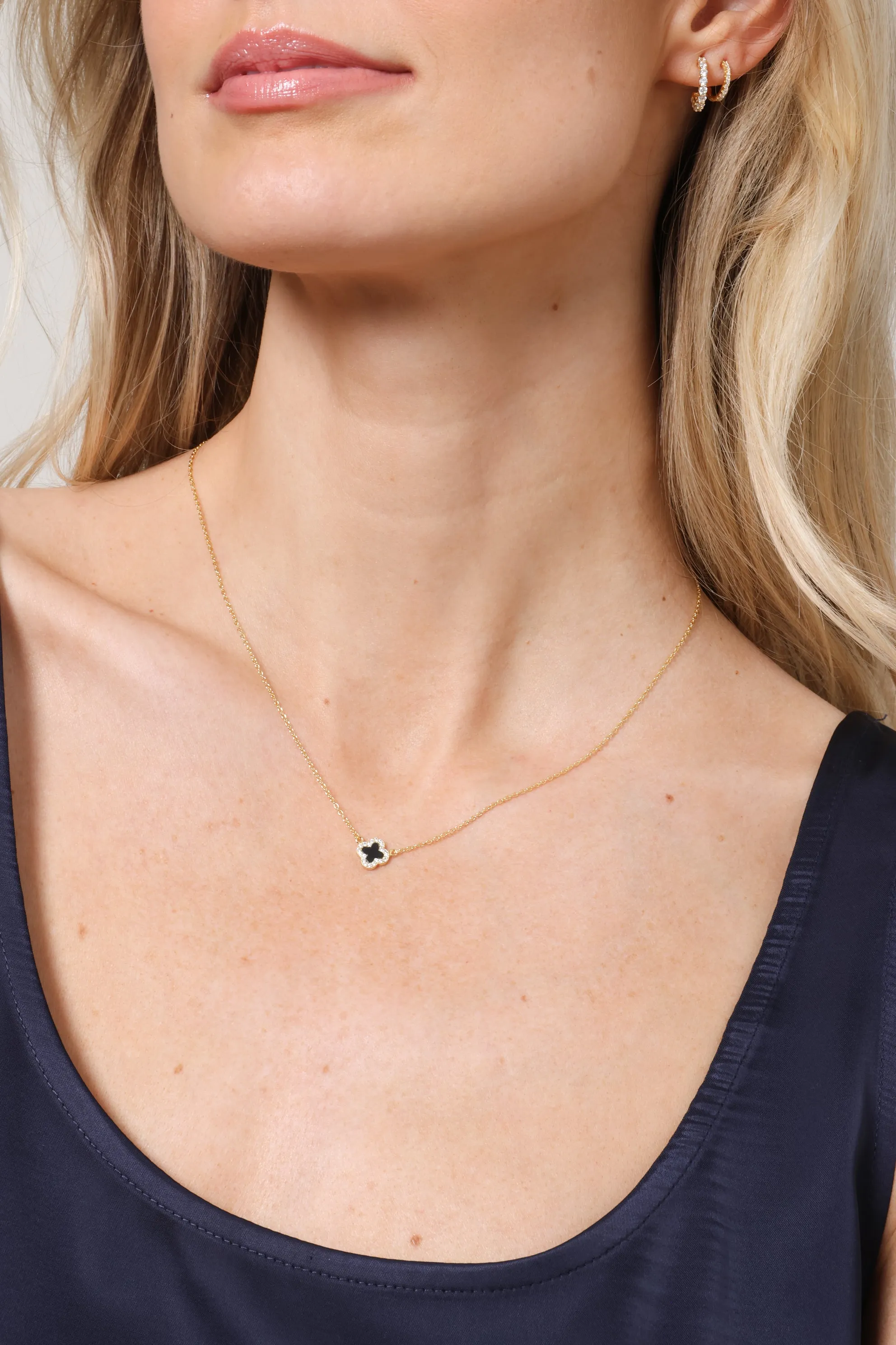 Candace Mini Mop Clover Necklace