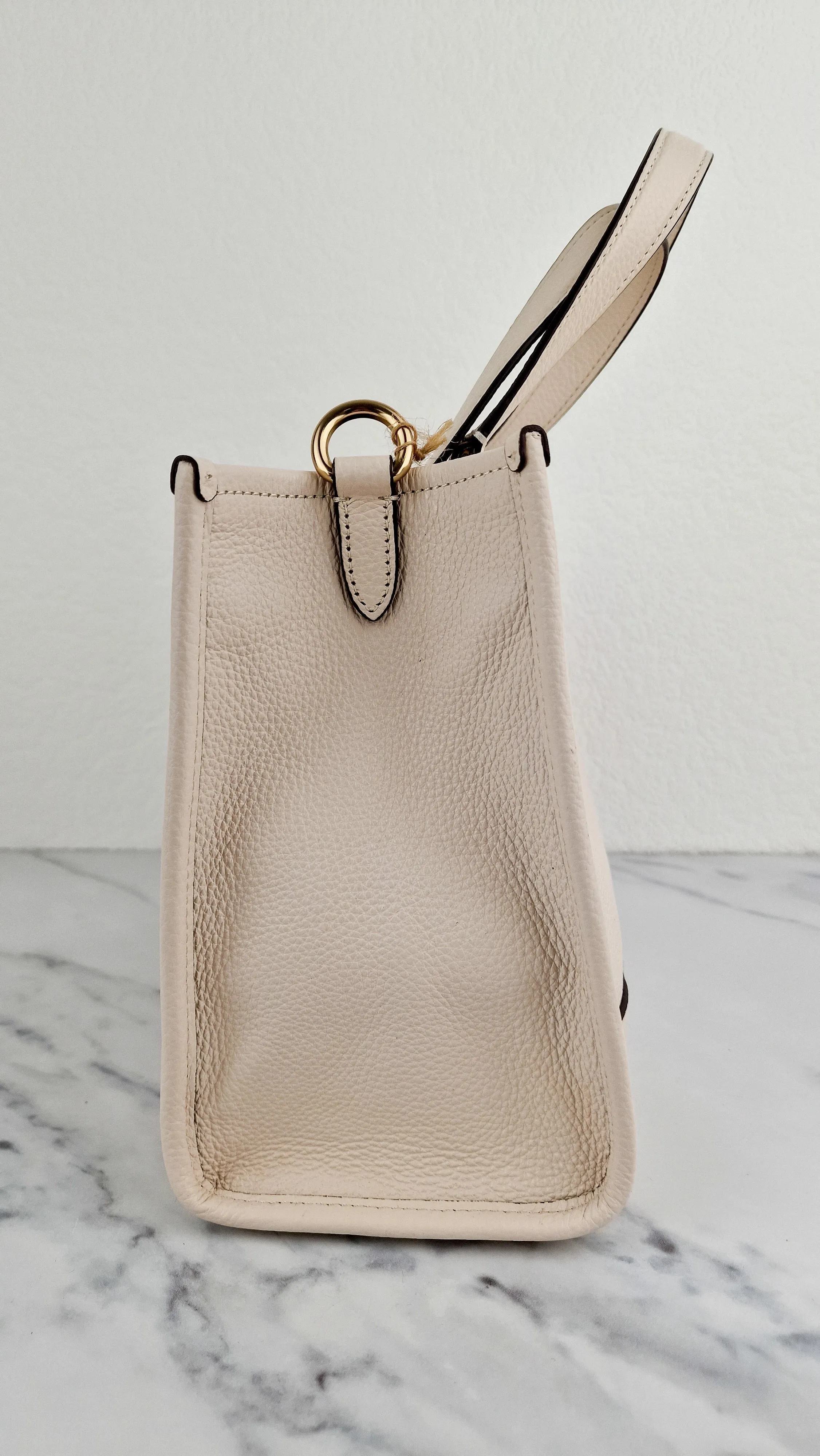 Coach Dempsey Carryall Tote Bag Handbag in Chalk Leather & Gold Tone Hardware - Coach C2004
