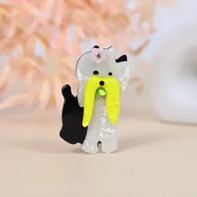 Custom Lovely Acrylic Dog Brooches