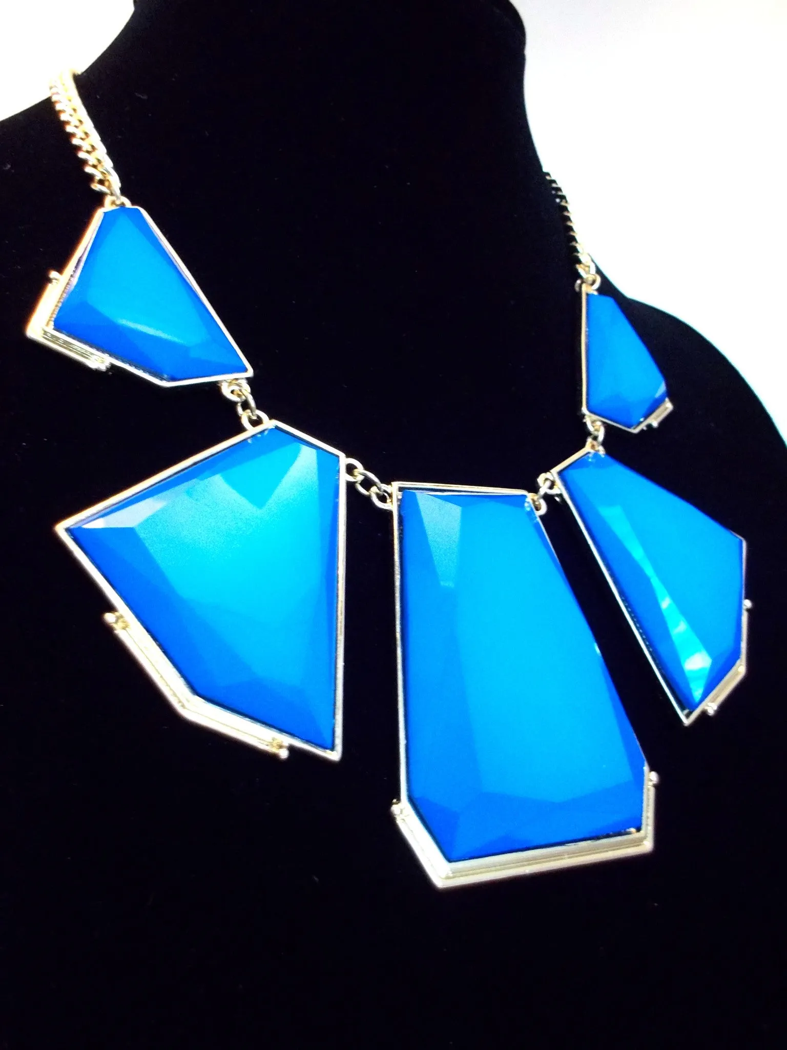 Deco Bib Statement Necklace- Royal