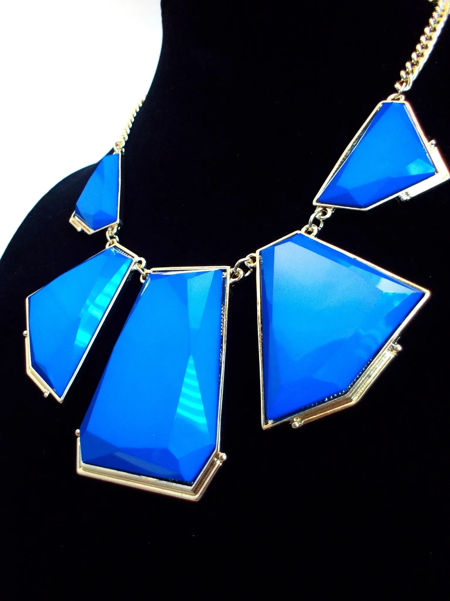 Deco Bib Statement Necklace- Royal