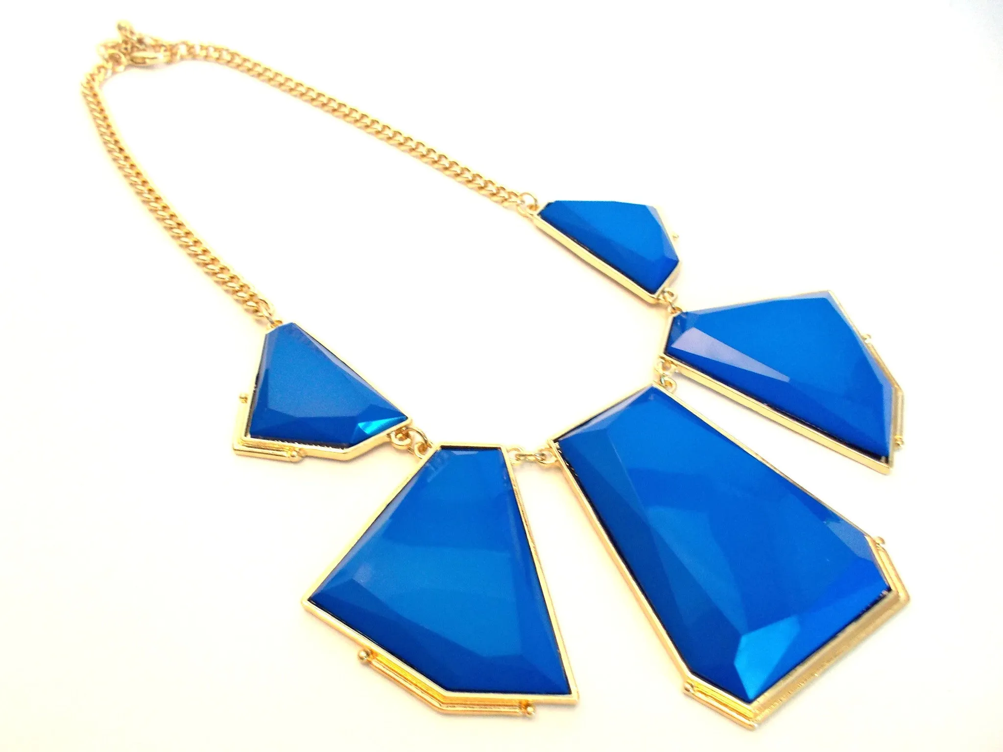 Deco Bib Statement Necklace- Royal