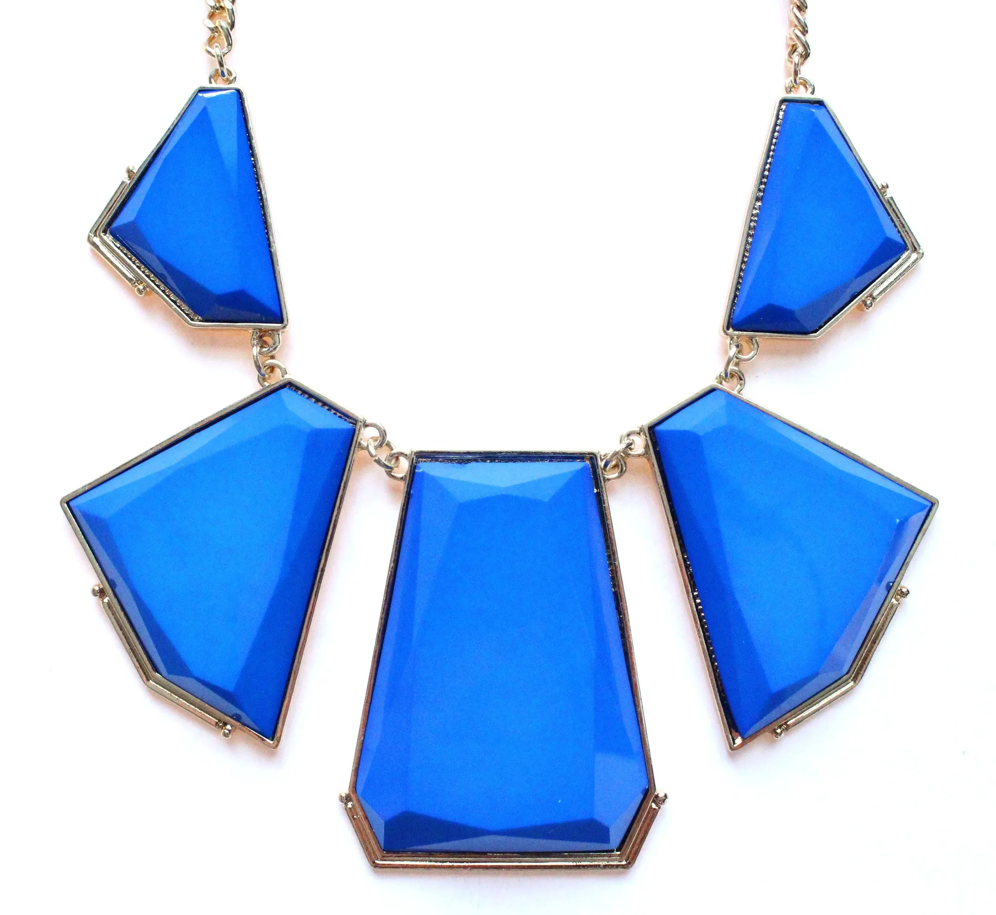 Deco Bib Statement Necklace- Royal