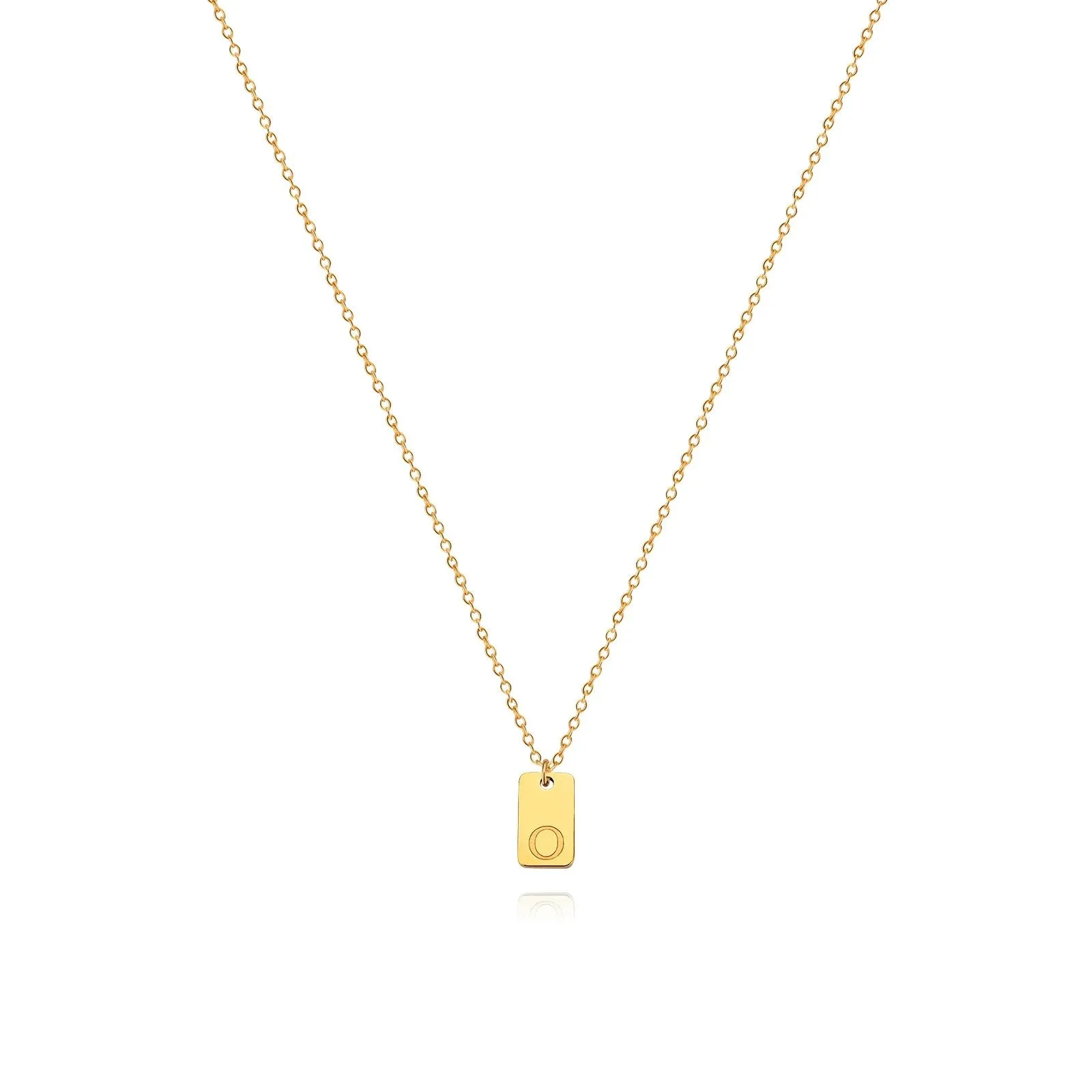 Engraved Initial Letter Necklaces For Women Tiny Stainless Steel Square Pendant Necklace Aesthetic Birthday Jewelry Gift 2023