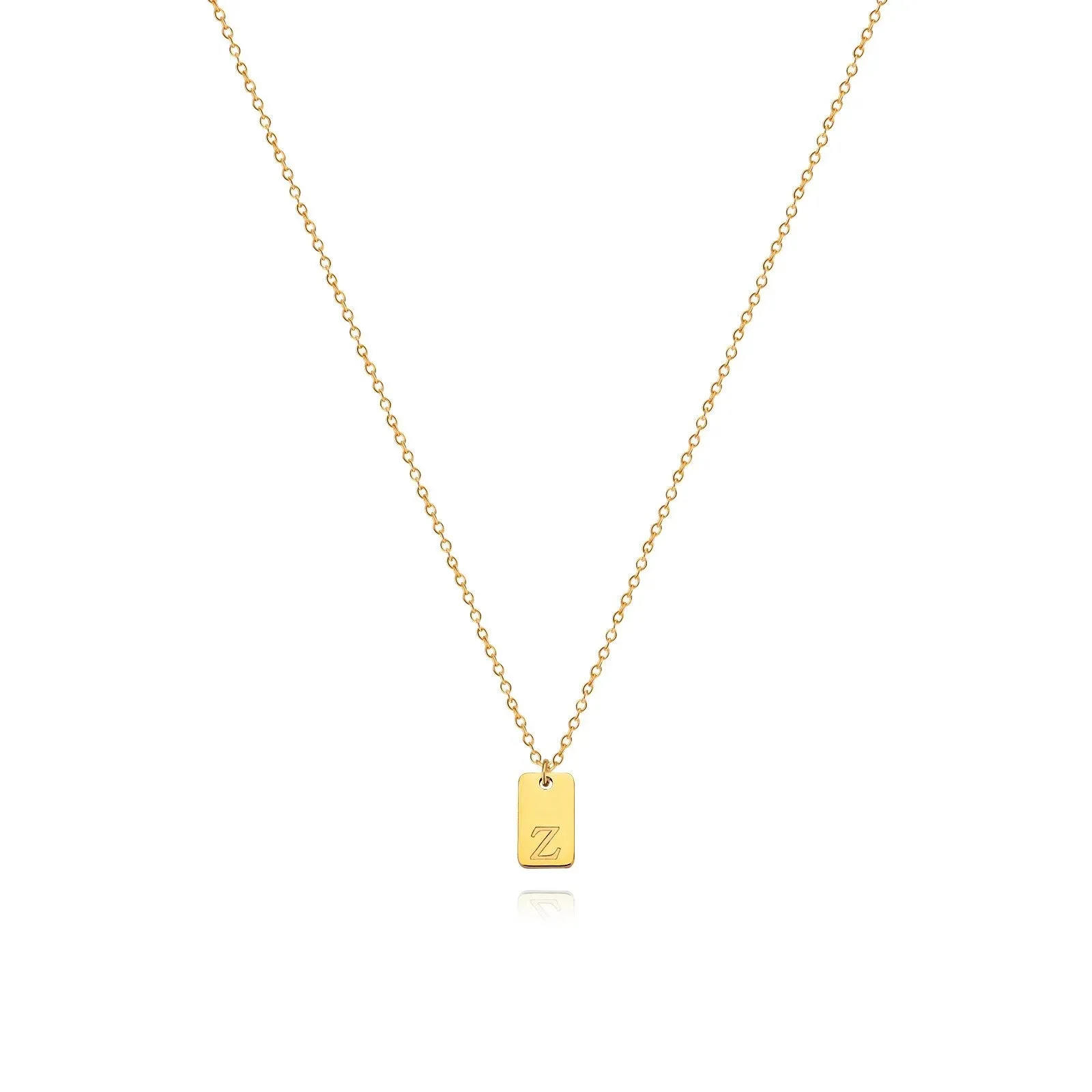 Engraved Initial Letter Necklaces For Women Tiny Stainless Steel Square Pendant Necklace Aesthetic Birthday Jewelry Gift 2023