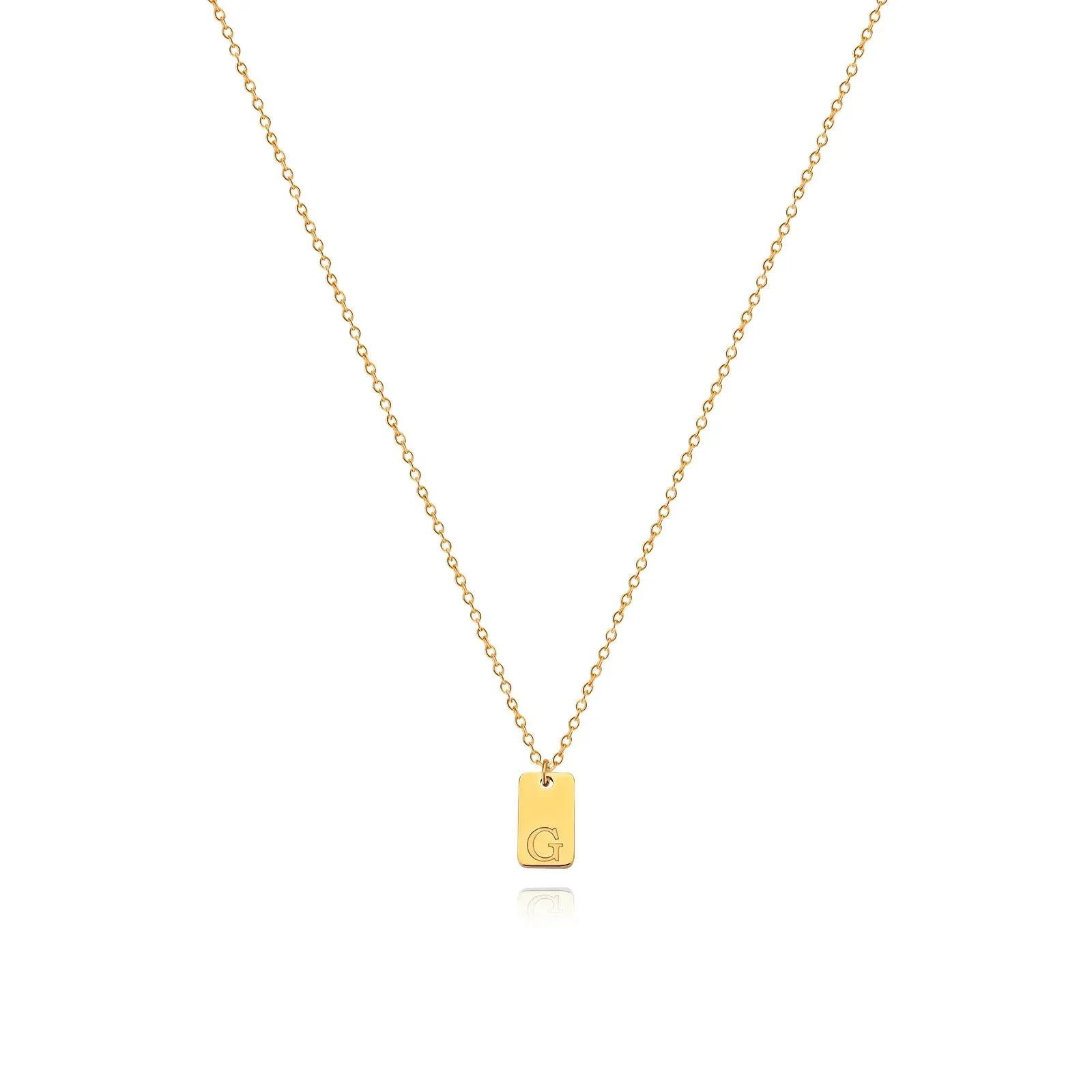 Engraved Initial Letter Necklaces For Women Tiny Stainless Steel Square Pendant Necklace Aesthetic Birthday Jewelry Gift 2023