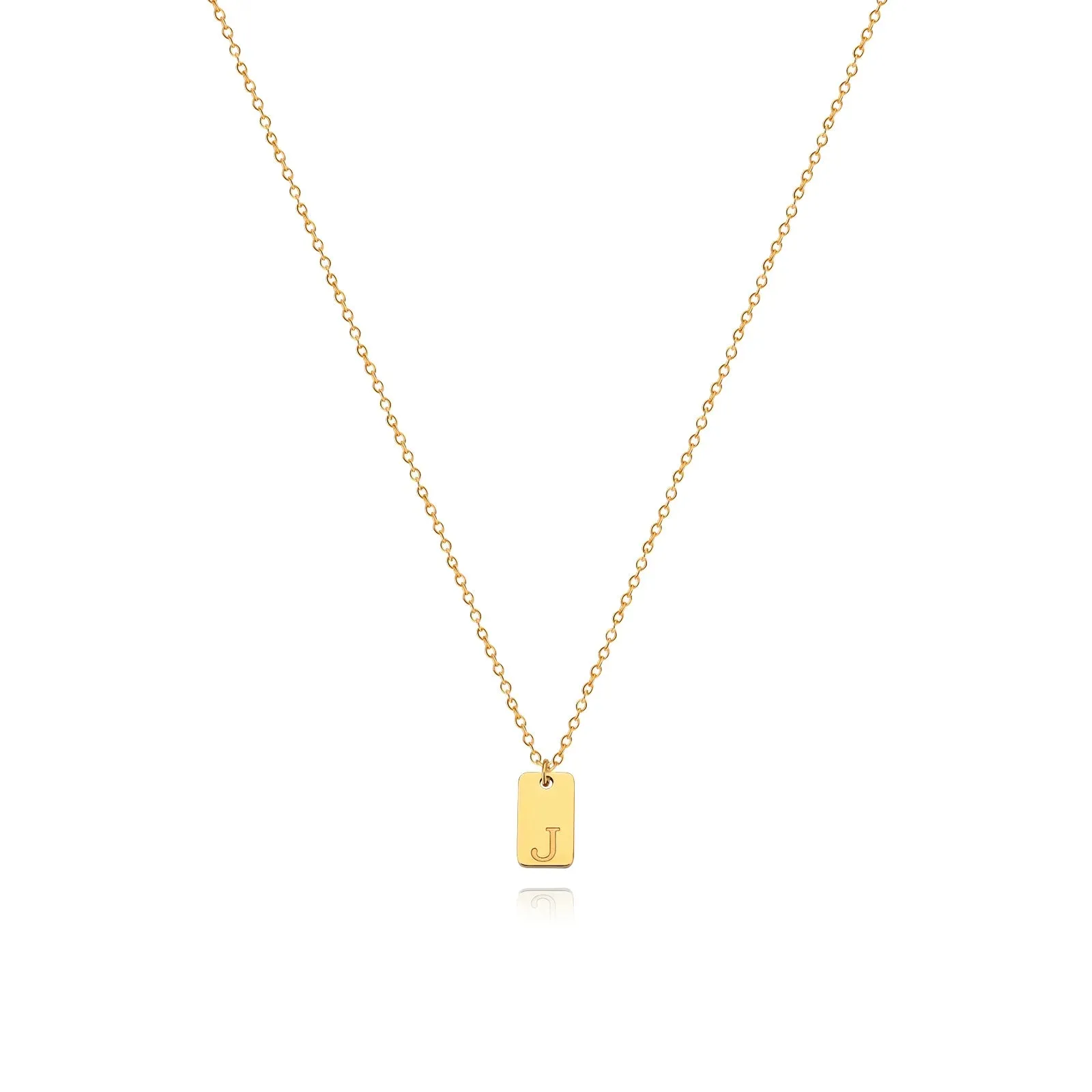 Engraved Initial Letter Necklaces For Women Tiny Stainless Steel Square Pendant Necklace Aesthetic Birthday Jewelry Gift 2023