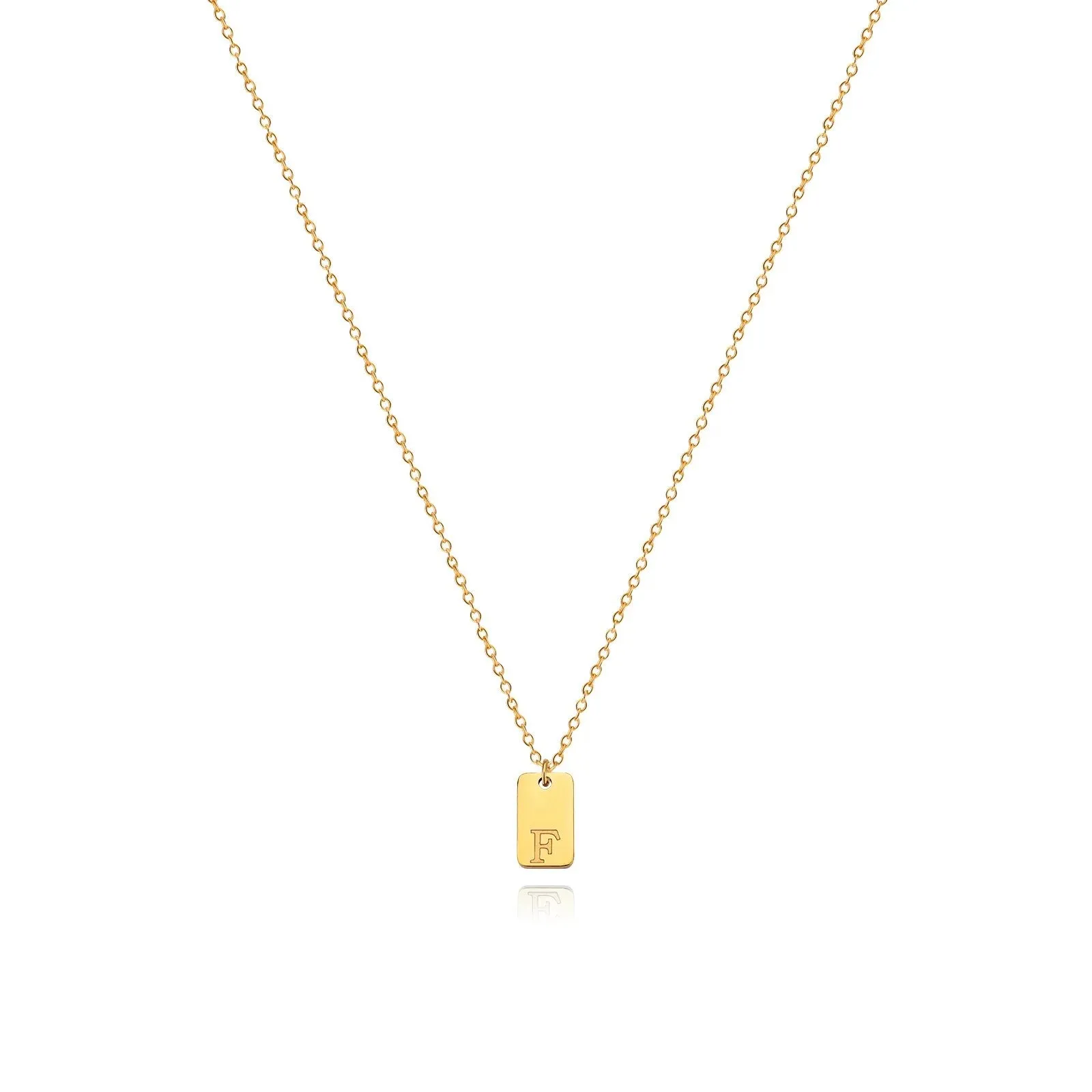 Engraved Initial Letter Necklaces For Women Tiny Stainless Steel Square Pendant Necklace Aesthetic Birthday Jewelry Gift 2023