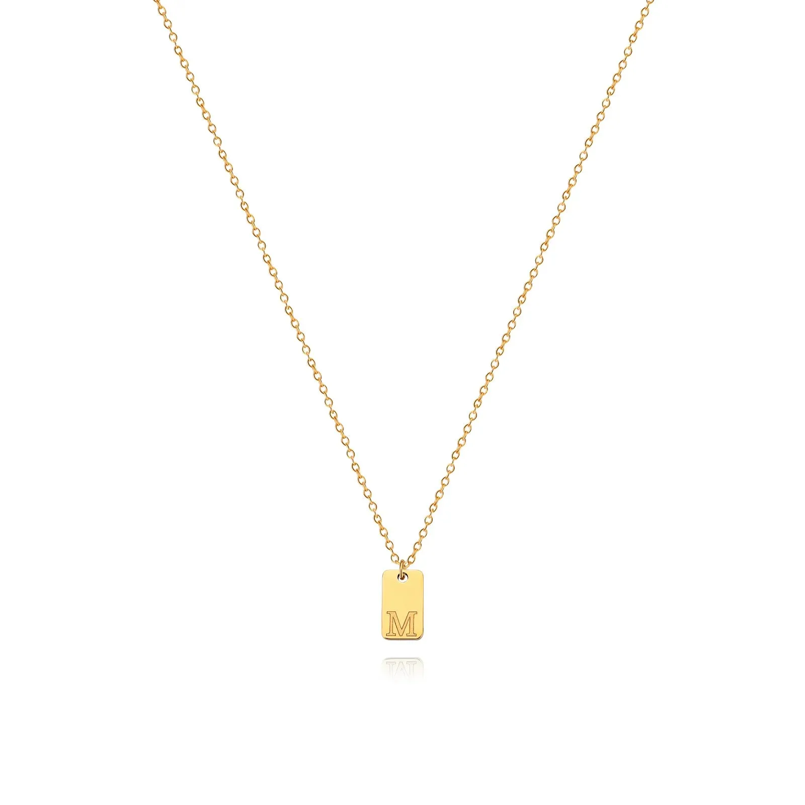 Engraved Initial Letter Necklaces For Women Tiny Stainless Steel Square Pendant Necklace Aesthetic Birthday Jewelry Gift 2023