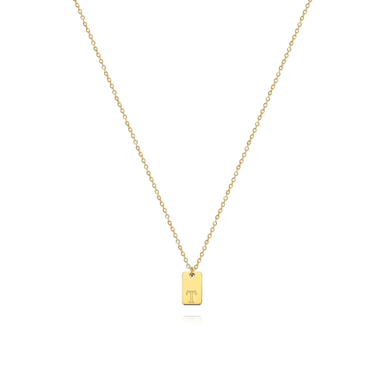 Engraved Initial Letter Necklaces For Women Tiny Stainless Steel Square Pendant Necklace Aesthetic Birthday Jewelry Gift 2023