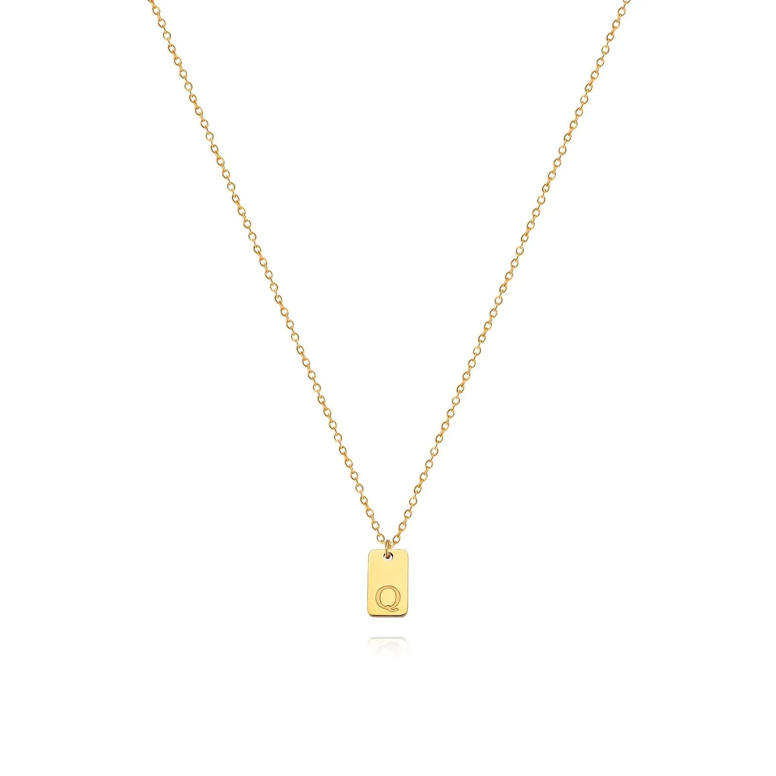 Engraved Initial Letter Necklaces For Women Tiny Stainless Steel Square Pendant Necklace Aesthetic Birthday Jewelry Gift 2023