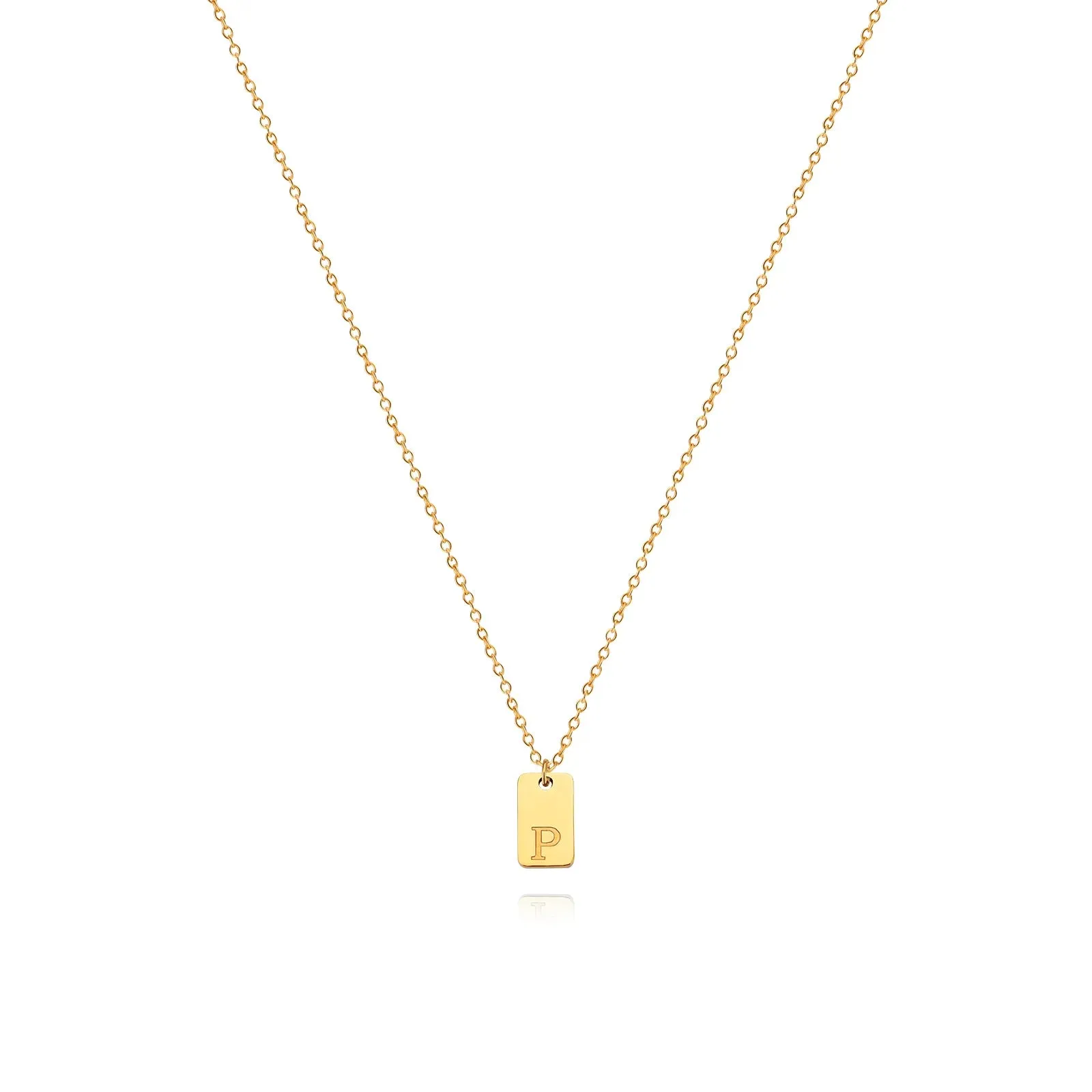Engraved Initial Letter Necklaces For Women Tiny Stainless Steel Square Pendant Necklace Aesthetic Birthday Jewelry Gift 2023