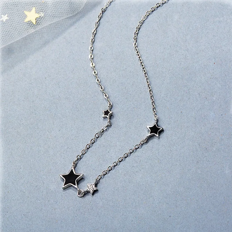 Fashion Link Chain Star Charm Necklaces &amp; Pendants For Women Wedding Party Jewelry Chokers dz868