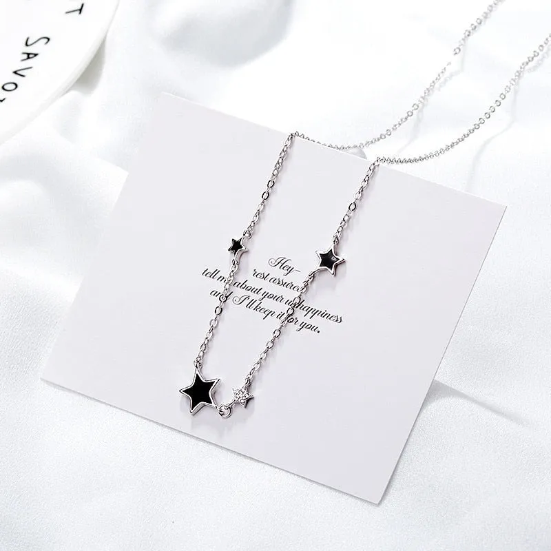 Fashion Link Chain Star Charm Necklaces &amp; Pendants For Women Wedding Party Jewelry Chokers dz868