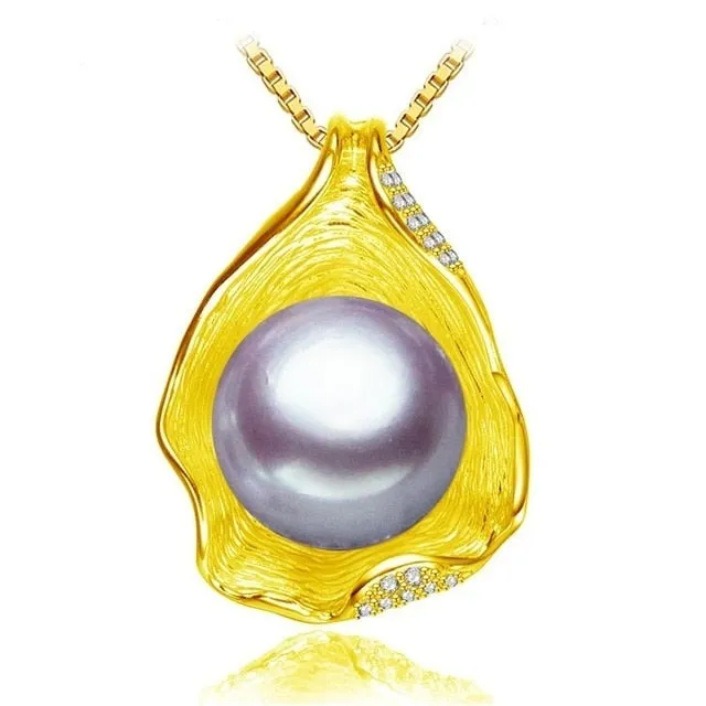 Genuine Natural Freshwater Pearl Pendant Necklace Wedding Jewelry women