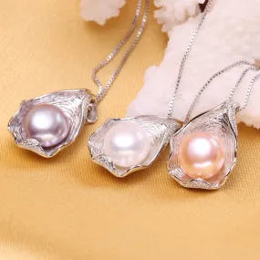 Genuine Natural Freshwater Pearl Pendant Necklace Wedding Jewelry women