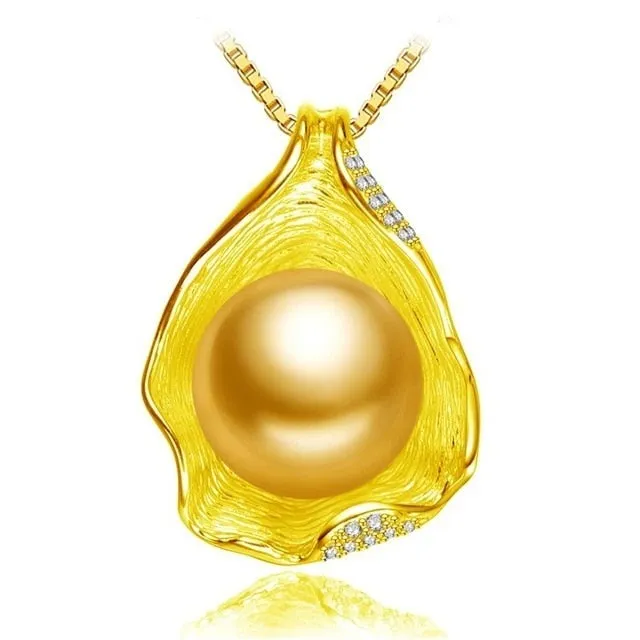 Genuine Natural Freshwater Pearl Pendant Necklace Wedding Jewelry women
