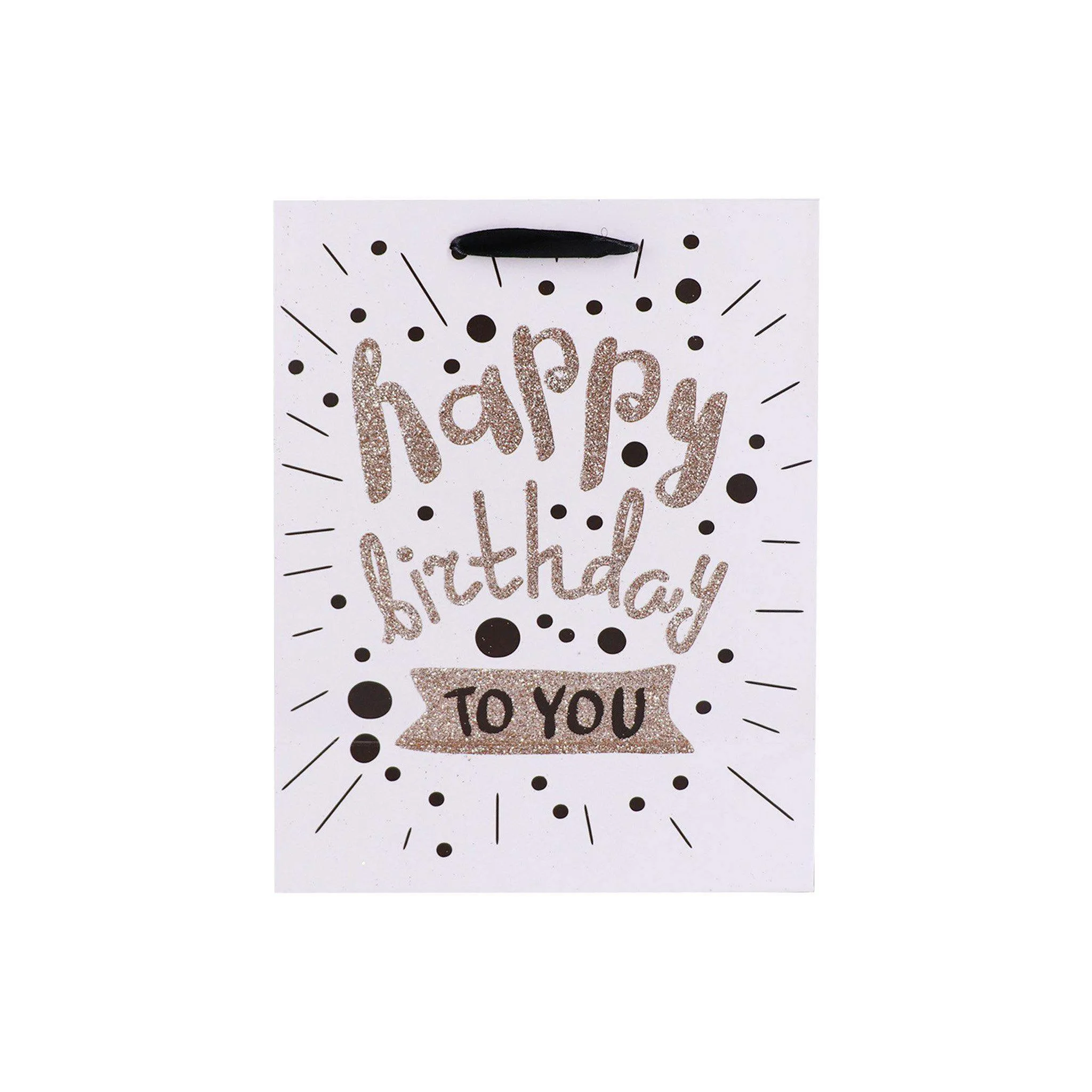 Gift Bag - Happy Birthday Glitter Large
