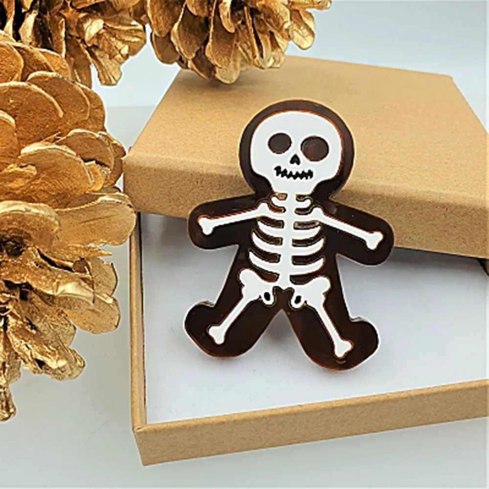 Gingerdead Man Brooch by Cherryloco
