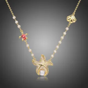 Golden Sea Creature Necklace -KFJN0296