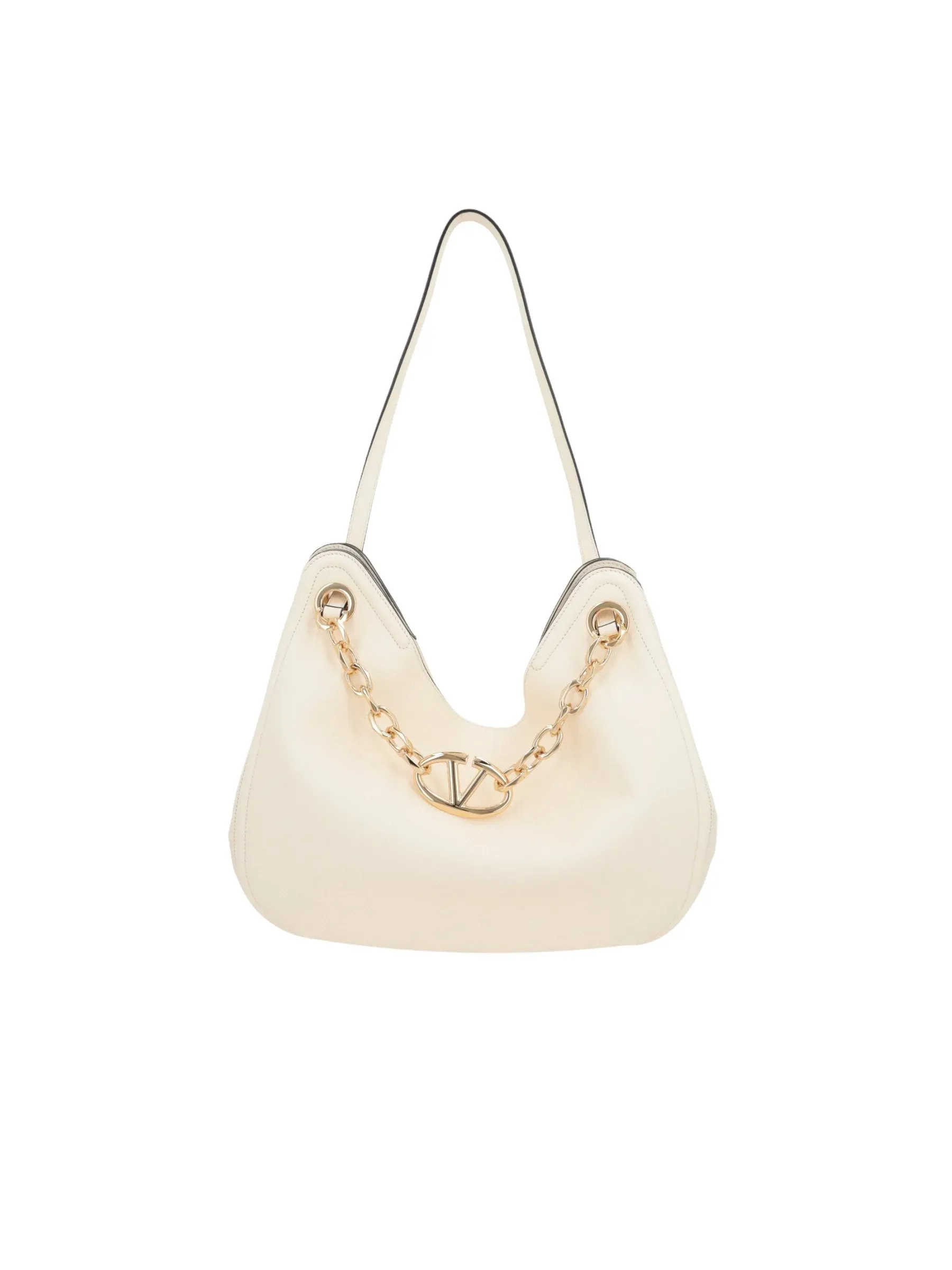 Grainy Leather Hobo Bag