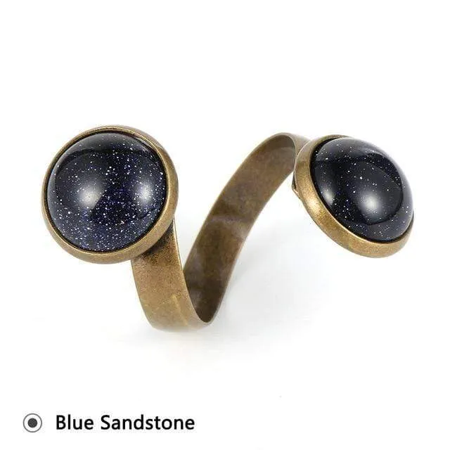 Healing Crystals Bohemian Rings