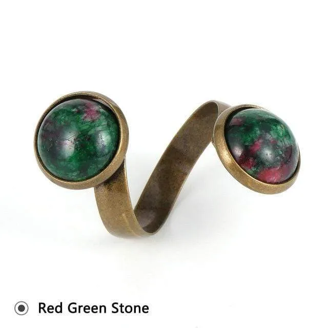 Healing Crystals Bohemian Rings