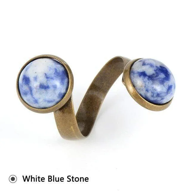 Healing Crystals Bohemian Rings